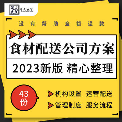 食材配送公司组织架构运营人员仓储管理制度配送售后服务方案合同