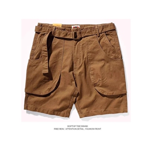 休闲裤 大口袋宽松潮流休闲五分裤 男美式 短裤 直筒机能工装 2025夏季