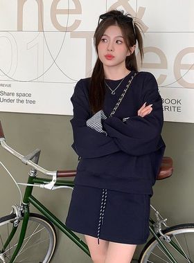 小个子休闲运动套装连衣裙子女装2024早初秋季新款入秋穿搭一整套