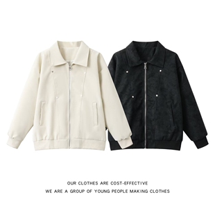 2025春秋痞帅外套男ins高街潮牌港风日系原宿风韩版 潮流宽松夹克