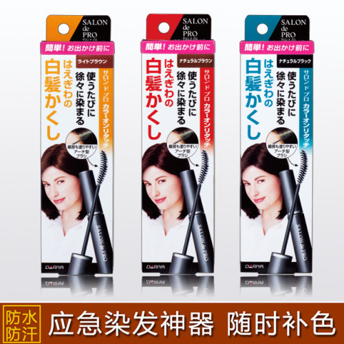 日本Dariya天然植物笔棒剂临时遮白发一次性不伤发膏