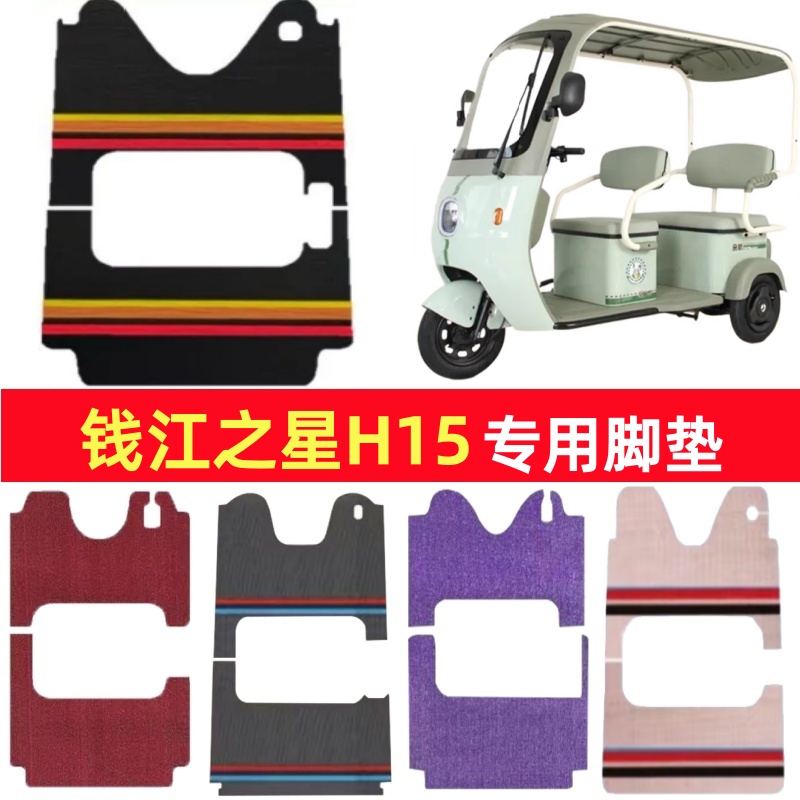 钱江之星H15专用三轮车脚垫电动车脚踏垫防水皮革雪妮丝篷车地垫