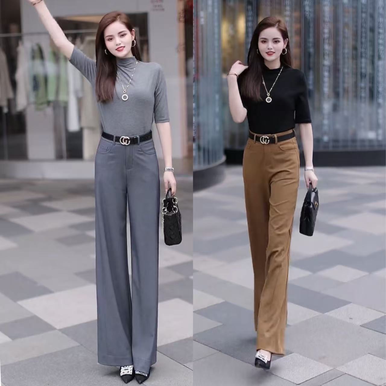 春夏天丝棉百搭阔腿裤女