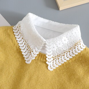 小雪之屋秋冬雪纺镂空假领子女百搭配毛衣内搭衬衫 饰假衣领 衣领装