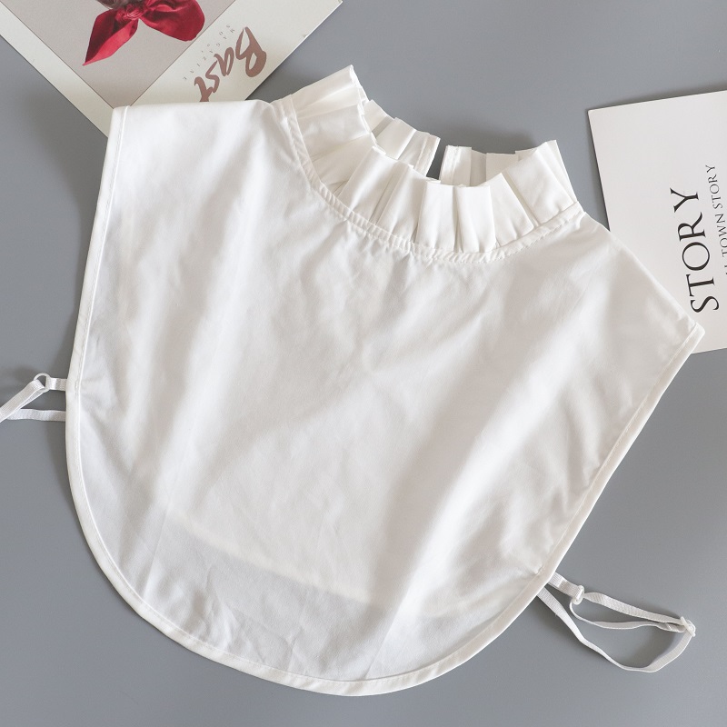 秋冬白色百搭立领假领子