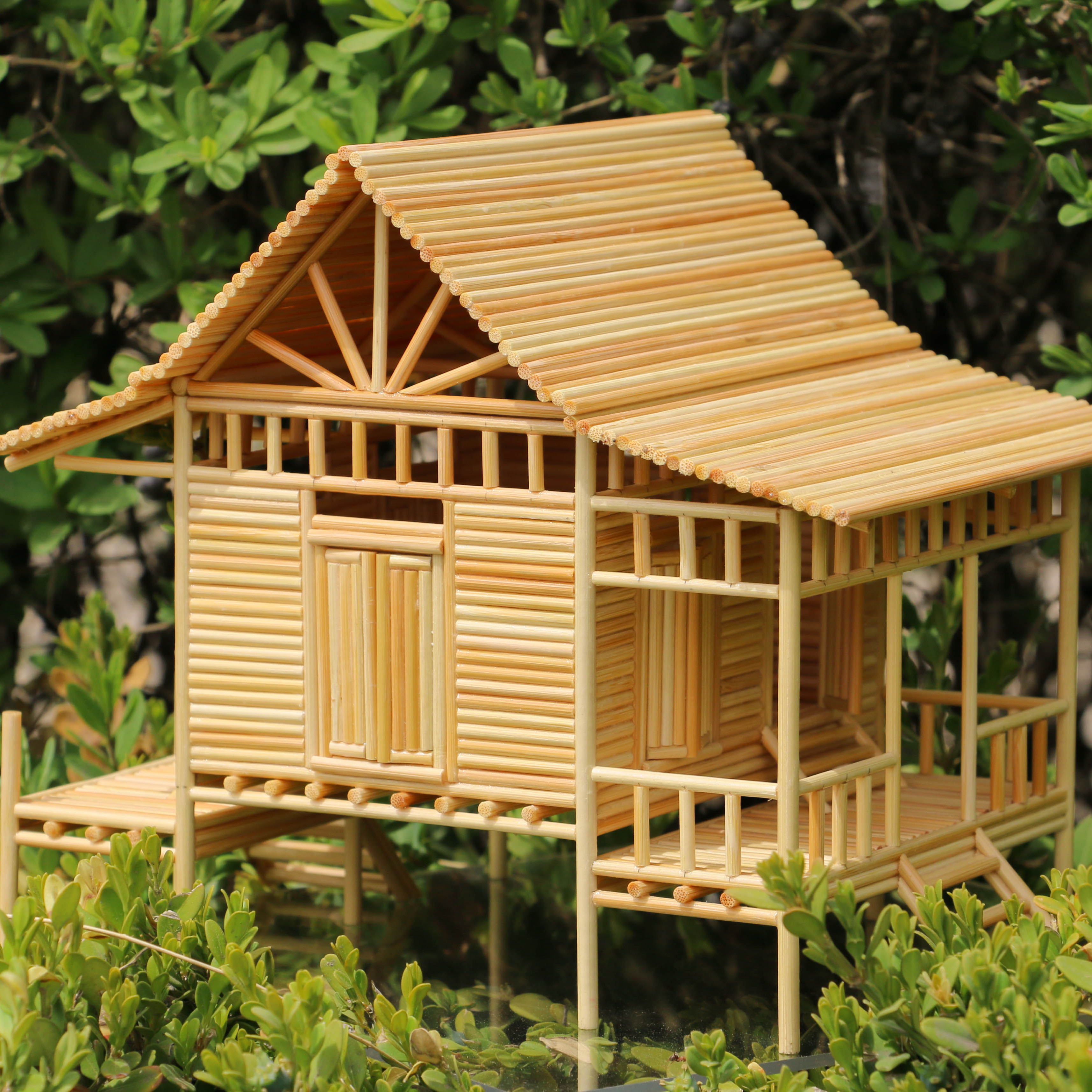 苗族吊脚楼diy手工制作房子少数民族高脚楼拼装古建筑生日礼物