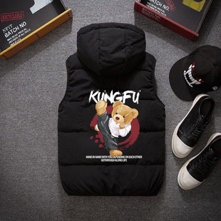 羽绒棉衣马甲外穿女款2025年秋冬季新款短款连帽百搭背心马夹外套