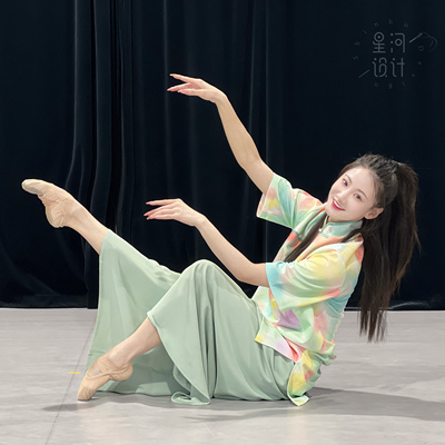 星河设计新中式易打理阔腿裤舞蹈裤舞服休闲裤汉元素
