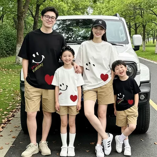 夏季新款亲子装母女母子短袖T恤