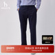 直筒休闲裤 男士 简约时尚 Hazzys哈吉斯春秋季 潮流纯色英伦商务长裤