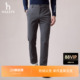 商场同款 长裤 Hazzys哈吉斯秋季 通勤纯色休闲裤 子 男士