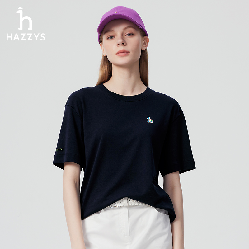 Hazzys休闲宽松短袖T恤衫