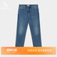 男士 长裤 时尚 男休闲裤 潮 潮流直筒牛仔裤 Hazzys哈吉斯春秋季