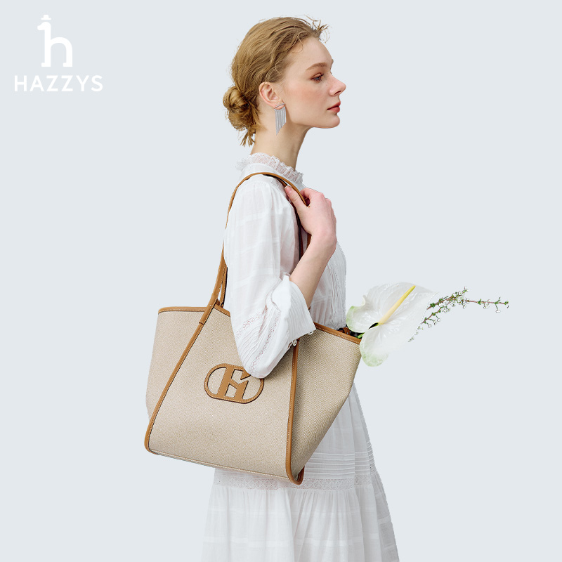 【商场同款】Hazzys哈吉斯托特包女士2025新款时尚单肩包休闲包包