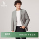 上装 Hazzys哈吉斯男士 日常通勤上衣外套休闲净色单西潮流西装