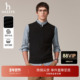 秋季 甄选 Hazzys哈吉斯纯色针织背心保暖简约休闲无袖 男士 上衣