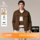 毛呢上衣翻领夹克式 短款 休闲保暖羊毛外套 男士 Hazzys哈吉斯秋冬季