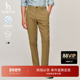 冬季 商务通勤时尚 休闲纯色长裤 Hazzys哈吉斯男装 棉感潮流梭织裤