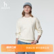 Hazzys哈吉斯圆领套头卫衣女士春夏季 T恤潮 通勤休闲百搭上衣长袖