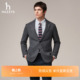 外套男羊毛西服商务上衣 单西两粒扣西装 Hazzys哈吉斯秋季 休闲时尚