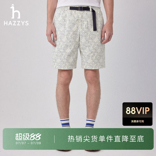 hazzys宽松休闲运动短裤