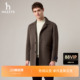 羊毛大衣保暖休闲通勤外套潮 HAZZYS哈吉斯秋季 商场同款