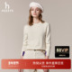 Hazzys哈吉斯运动套头羊毛衫 舒适通勤上衣 休闲针织衫 女秋冬季 长袖
