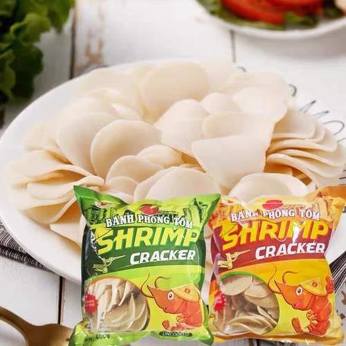临期特价 越南原装进口 地洱虾片400g半成品虾片酥脆鲜香需油炸