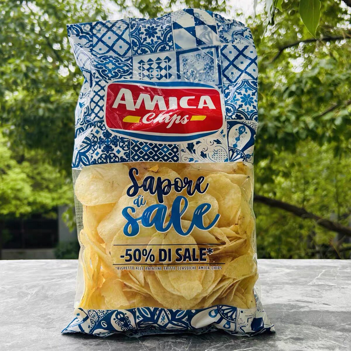 临期特价 Amica咸味薯片175g大包装意大利进口高端零食膨化小吃