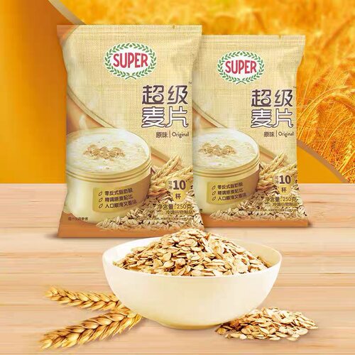 临期特价 SUPER超级原味麦片250g早餐代餐饱腹燕麦片营养健康冲泡