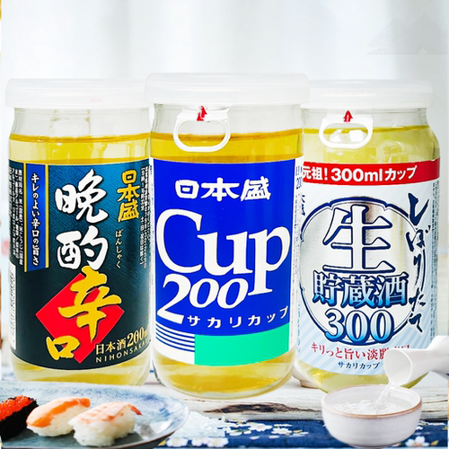临期特价 日本盛清酒原装进口晚酌清酒200ml上选清酒罐装方便携带