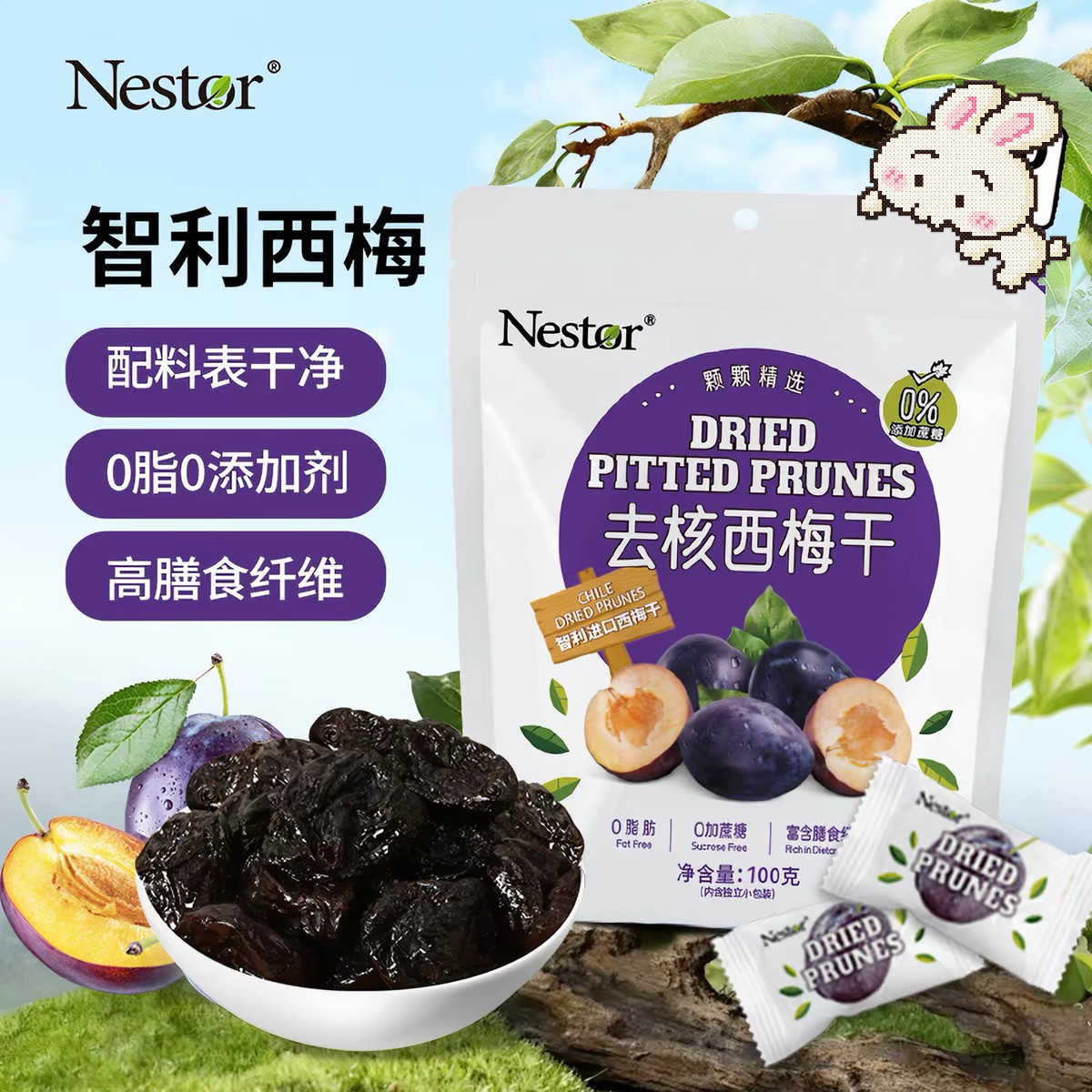 临期特价 去核智利进口西梅果干100g无添加蔗糖0添加剂健康零食