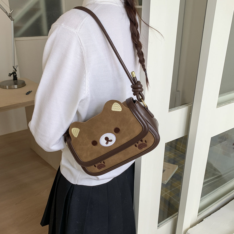 可爱小猫单肩腋下包女2025秋冬新款小众复古百搭卡通斜挎包小方包,箱包皮具/热销女包/男包,小方包,淘宝优惠券,粉丝福利购,淘宝优惠卷