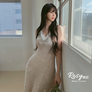 ～吊带裙气质仙女连衣裙 夏日优雅公式 Rose欧尼 韩国代购