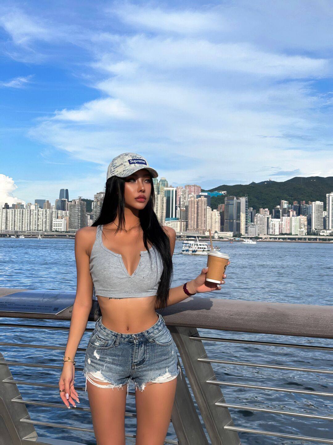 欧美风做旧水洗磨破超短牛仔裤女y2k千禧辣妹低腰紧身a字包臀热裤