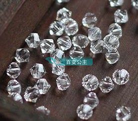 奥地利水晶珠子5328菱形珠项链珠 001透明白2.5M3M4M5M6M8M