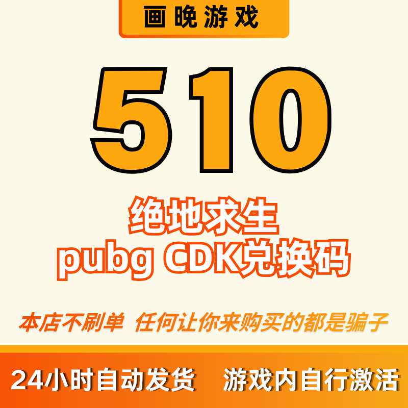 pubgg币cdk绝地求生吃鸡兑换码 510cdk官方正品 全天秒拍秒发图片