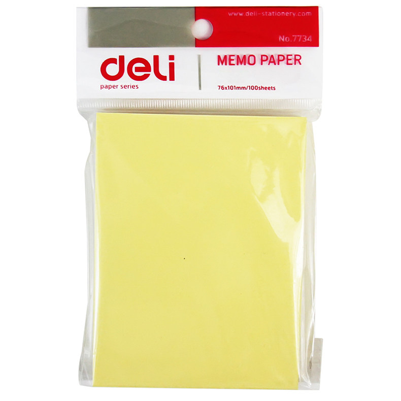 得力7734 便签贴/便签纸/便签本/N次贴/便利贴/记事 可撕76*101mm