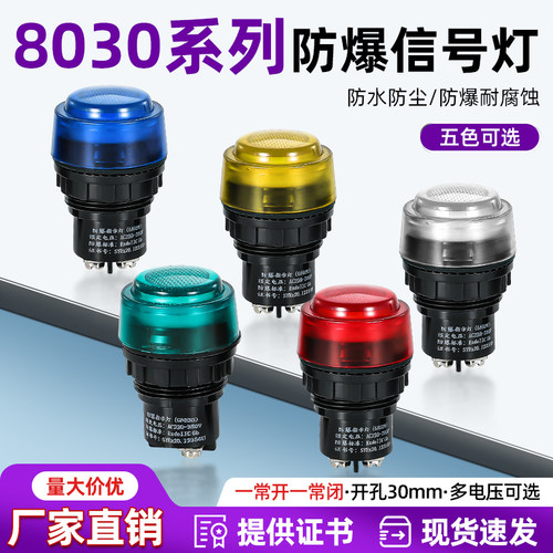 防爆电源指示信号灯红绿黄蓝五色