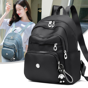 双肩包女2025新款时尚百搭大容量牛津布帆布防盗电脑背包书包女