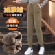 卫裤 加绒加厚裤 哈伦裤 棉裤 子女2024秋冬新款 雪尼尔束脚运动休闲裤