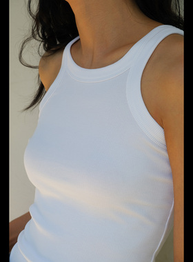 LISAYU蓝色条纹修身马甲短款阔腿裤背心直筒裤长裤职业装两件套装