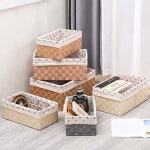编织收纳筐特大号家用卧室客厅收纳小物件装袜子玩具收纳箱可定制