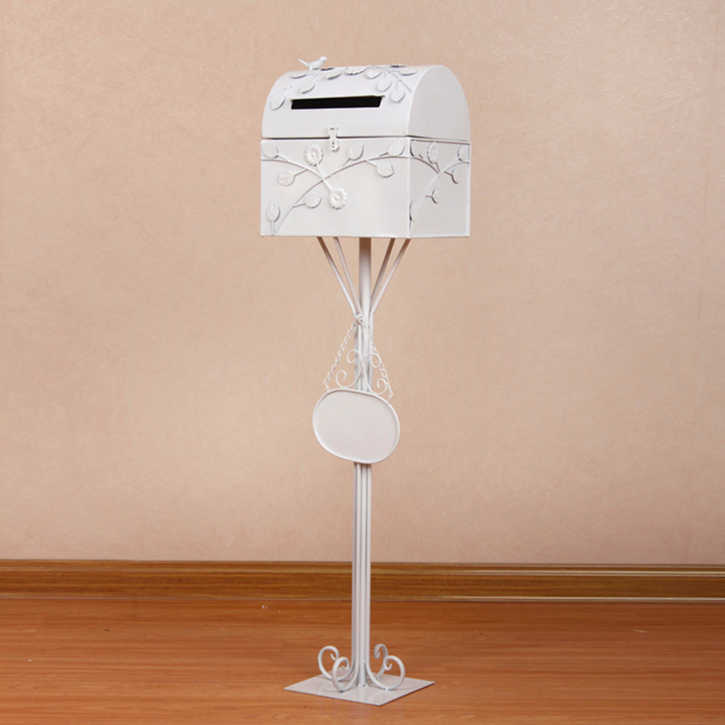 欧式铁艺邮箱别墅信箱婚庆立式