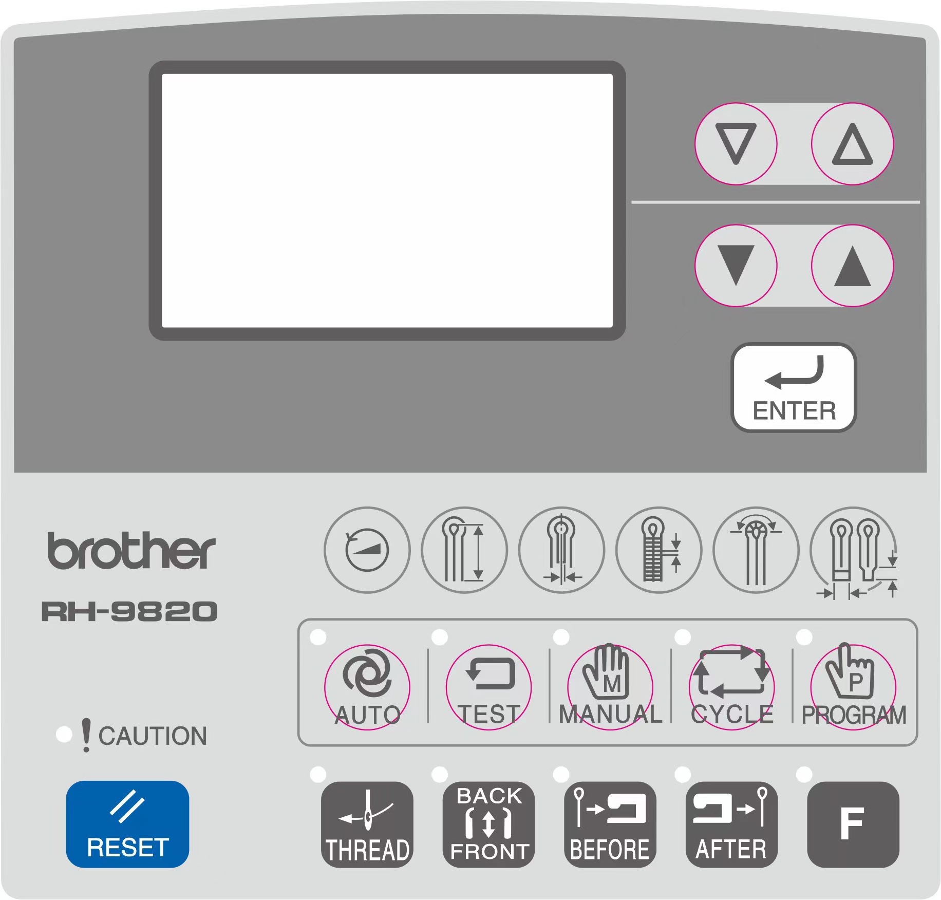 兄弟9820圆头锁眼机按键膜兄弟圆锁9820操作屏按键膜贴膜