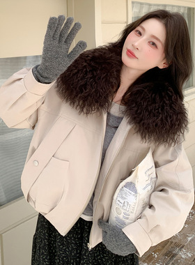 设计感大毛领白鸭绒加厚派克服女2025冬季新款羽绒外套 SH28801