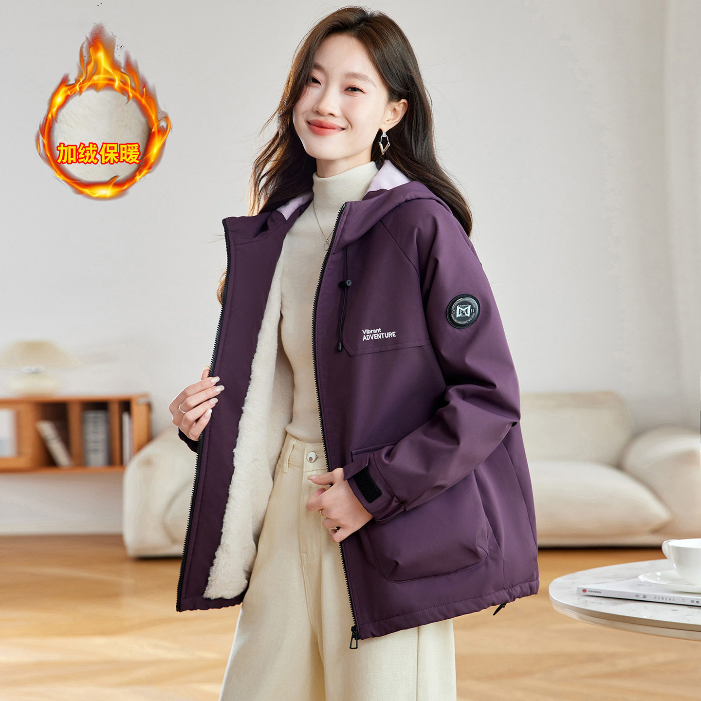 工装派克服女2025秋冬季新款短外套
