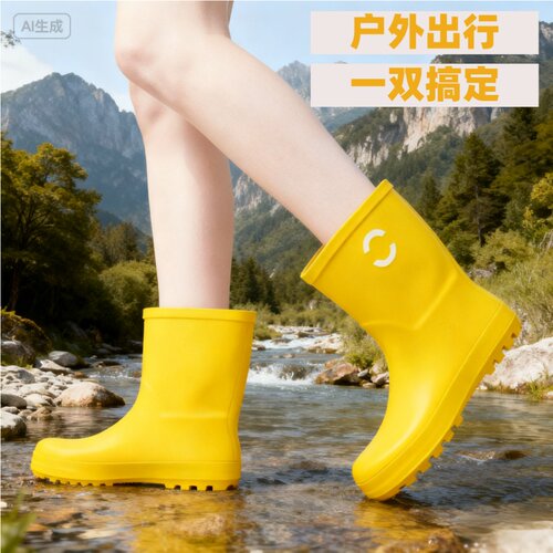 唯美辉低帮简约男女款雨鞋