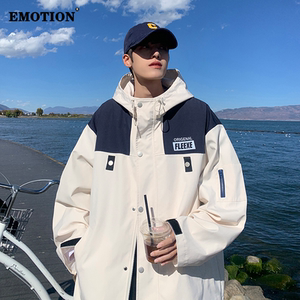 [得物好选]EMOTION大牌|美式痞帅冲锋衣外套男春秋季潮牌工装夹克