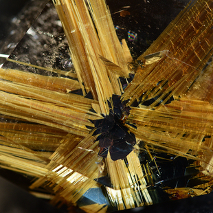 钛晶花 金灿灿闪闪发光耀眼 天然水晶灵狐水晶吊坠挂件首饰